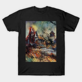 Halloween Road - Happy WATERCOLOR Halloween T-Shirt